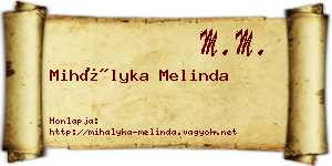 Mihályka Melinda névjegykártya
